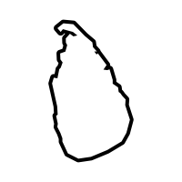 Line-art map of Sri Lanka
